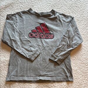 Adidas Kids Gray Long Sleeve Shirt size 7